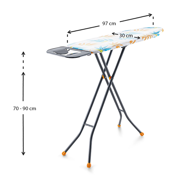 Σιδερώστρα ρούχων Alsu Perilla μεταλλική ανθρακί 97x30x90εκ. 3