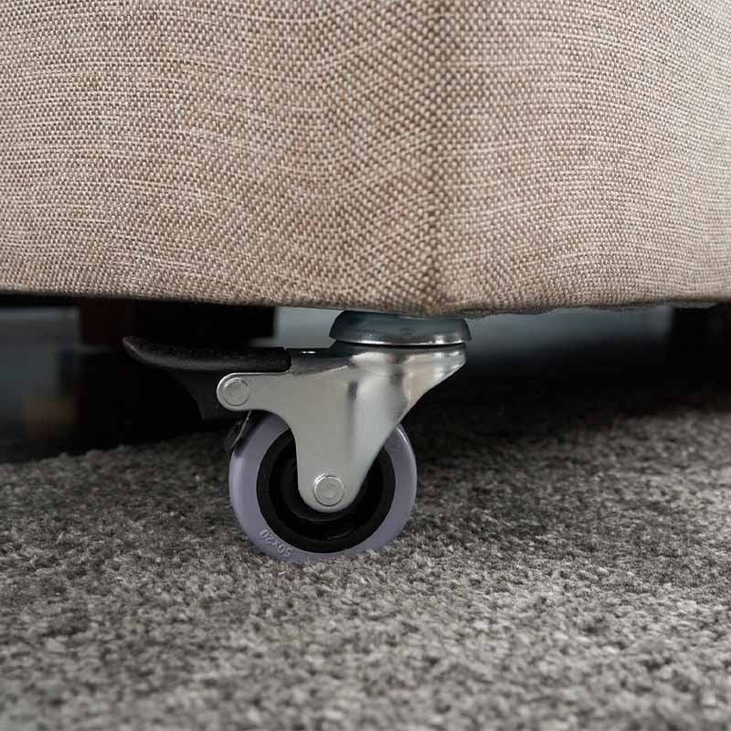 Γωνιακός καναπές - κρεβάτι δεξιά γωνία υφασμάτινος χρώμα κρεμ 6