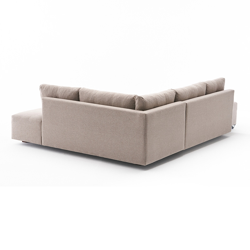 Γωνιακός καναπές - κρεβάτι δεξιά γωνία υφασμάτινος χρώμα κρεμ 8