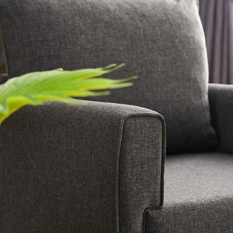 Πολυθρόνα υφασμάτινη χρώμα ανθρακί 3