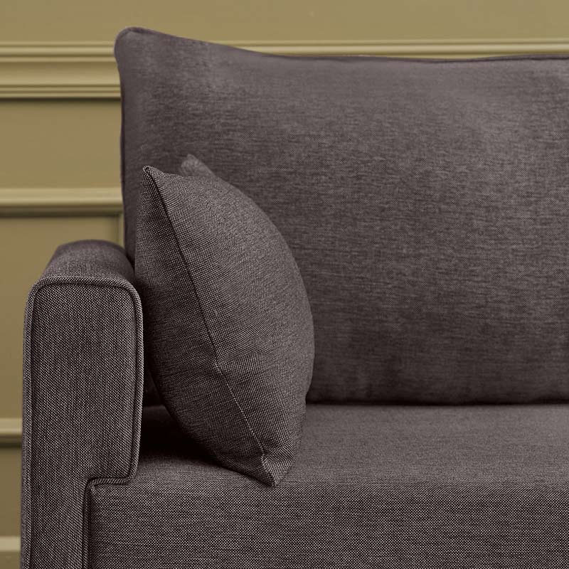 Καναπές διθέσιος υφασμάτινος χρώμα καφέ 4