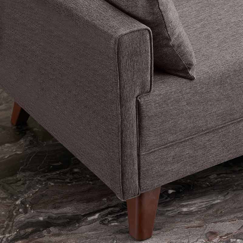 Καναπές τριθέσιος υφασμάτινος χρώμα καφέ 3