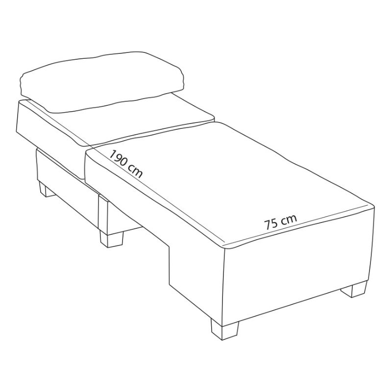 Πολυθρόνα - κρεβάτι υφασμάτινη χρώμα ανθρακί 8
