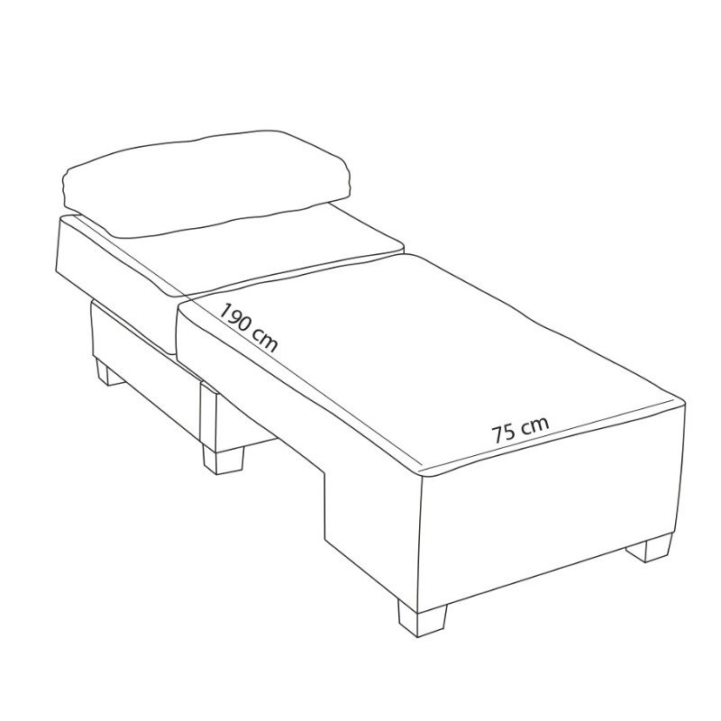 Πολυθρόνα - κρεβάτι υφασμάτινη χρώμα κρεμ 8